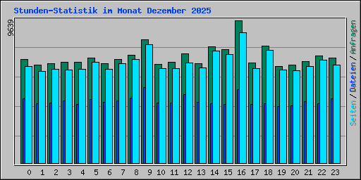 Stunden-Statistik im Monat Dezember 2025